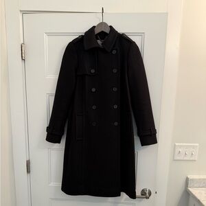 J.Crew Wool Cashmere Nello Gori Icon Trench Black 0